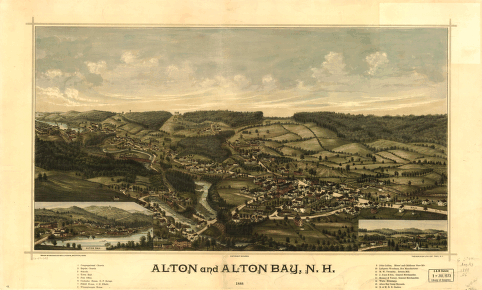 Alton and Alton Bay, N.H. 1888. Drawn & published by Geo. E. Norris. The Burleigh Lith. Est.