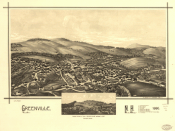 Greenville, N.H. 1886. Burleigh Lith. Establishment.