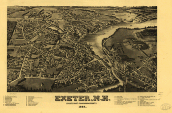 Exeter, N.H., county seat of Rockingham County, 1884. H. Wellge, del.