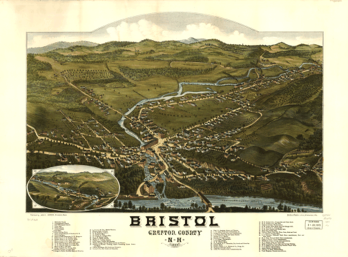 Bristol, Grafton County, N.H. 1884. Beck & Pauli, litho.