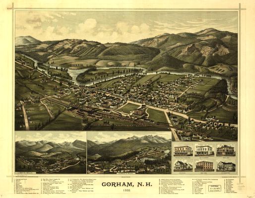 Gorham, N.H. 1888. Drawn & published by Geo. E. Norris. The Burleigh Lith. Est.