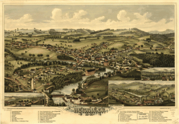 Henniker, N.H. Drawn & published by Geo. E. Norris. The Burleigh Lith. Est.
