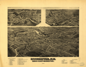 Rochester, N.H., Gonic and East-Rochester, 1884. H. Wellge, del.