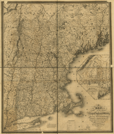 New England states, Maine, New Hampshire, Vermont, Massachusetts, Rhode Island & Connecticut with the adjacent parts of New York & Lower Canada