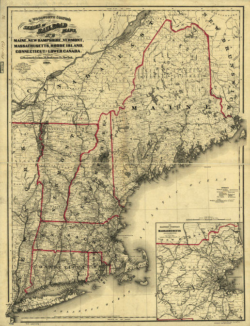 Maine, New Hampshire, Vermont, Massachusetts, Rhode Island, Connecticut and Lower Canada, 1860