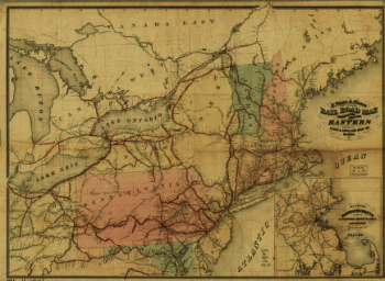 J. Sage & Sons new & reliable rail road map, travellers edition, Eastern.