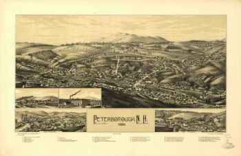 Peterborough, N.H. 1886. Drawn and published by L. R. Burleigh. Burleigh Lith. Establishment.