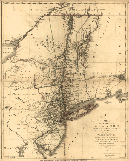 A map of the Province of New-York