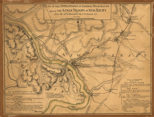 Plan of the operations of General Washington against the King's troops in New Jersey, from the 26th of December 1776 to the 3d of January 1777.