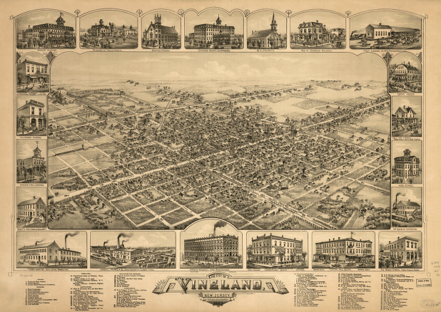 The city of Vineland, New Jersey, 1885.