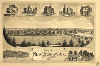 City of New Brunswick, New Jersey / Packard & Butler Lith. Philada.