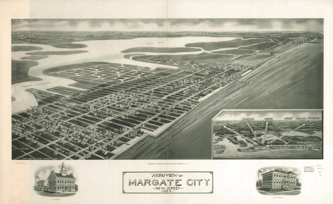 Aeroview of Margate City, New Jersey 1925.