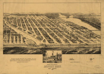 Bird's eye view of Asbury Park, New Jersey, 1881.