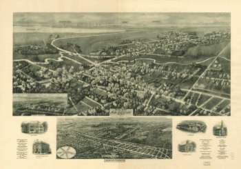 Aero-view of Absecon, New Jersey 1924.