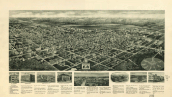 Aero view of Egg Harbor City, New Jersey.