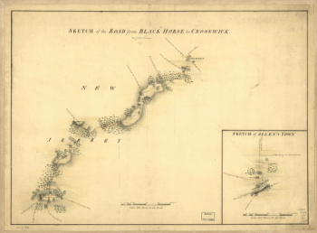 The road from Black Horse to Crosswick and Allen's Town