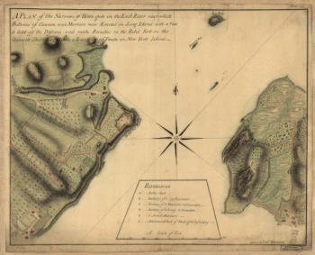 A plan of the Narrows of Hells-gate in the East River