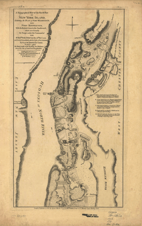 A topographical map of the northn. part of New York Island