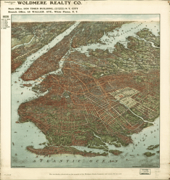 Bird's-eye-view of Brooklyn] Compliments of Woldmere Realty Co.