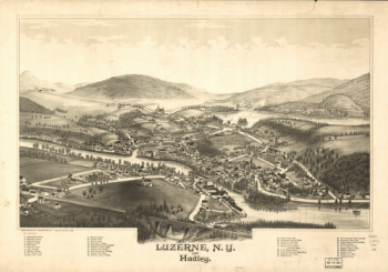 Luzerne, N.Y. and Hadley. Drawn & published by L. R. Burleigh.