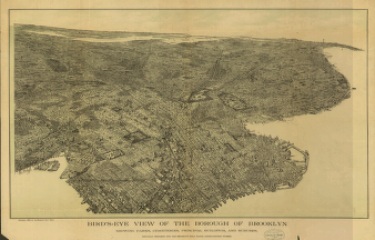 Bird's-eye view of the borough of Brooklyn