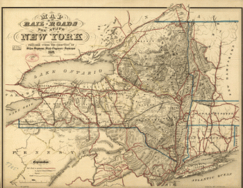 Map of the railroads of the state of New York