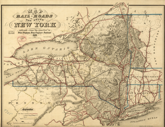 Map of the railroads of the state of New York