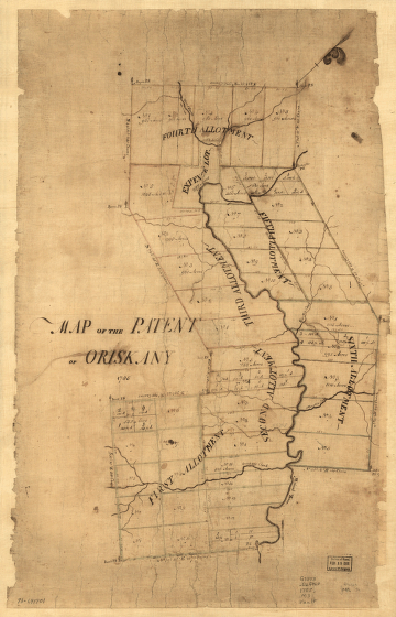 Map of the patent of Oriskany.