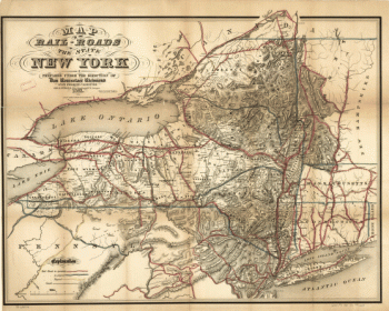 Map of the railroads of the state of New York