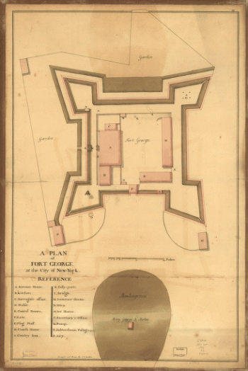 A plan of Fort George at the city of New York