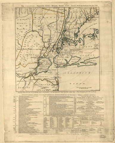 The Country twenty five miles round New York, drawn by a gentleman from that city. J. Barber, sculp.