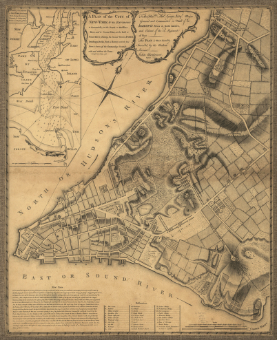 A plan of the city of New-York & its environs to Greenwich