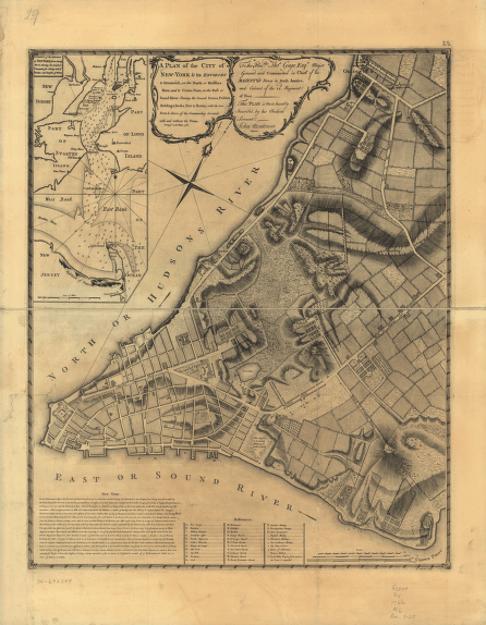 A plan of the city of New-York & its environs to Greenwich