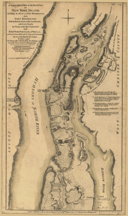 A topographical map of the northn. part of New York Island
