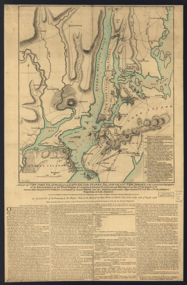 A plan of New York Island, with part of Long Island, Staten Island & east New Jersey