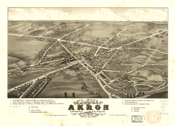 Sixth ward of Akron, formerly Middlebury, Summit Co., Ohio 1882. Beck & Pauli, lithographers.