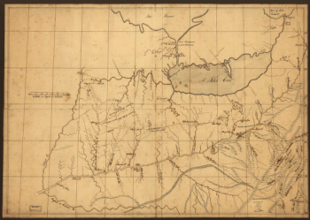 A trader's map of the Ohio country before 1753.