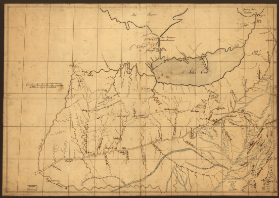 A trader's map of the Ohio country before 1753.