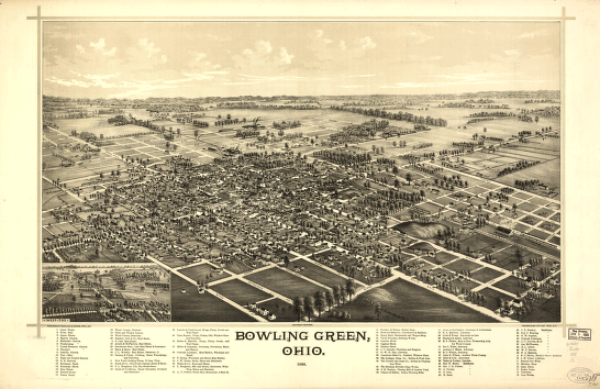 Bowling Green, Ohio 1888. Burleigh Lith. Est.