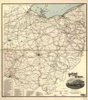 Railroad map of Ohio