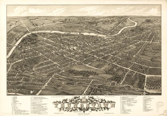 Panoramic view of the city of Youngstown, county seat of Mahoning Co., Ohio