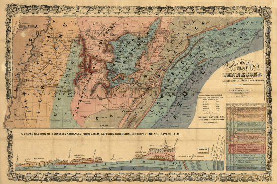 Geological map of Tennessee