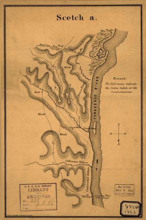 Map of Fort Henry, Tennessee, and environs