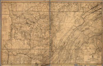 Military map of middle Tennessee and parts of East Tennessee and the adjoining states