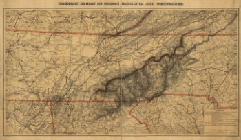 Mountain region of North Carolina and Tennessee, compiled by W. L. Nicholson & A. Lindenkohl, with corrections to January 1865