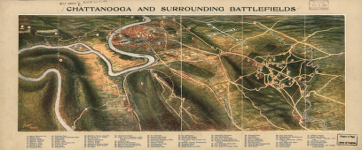 Chattanooga and surrounding battlefields [By Reginald] Purse.