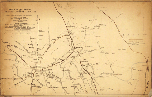 Sketch of the environs of Shelbyville, Wartrace & Normandy, Tennessee