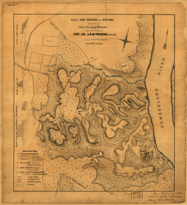 Plan of Fort Donelson and outworks : [Tennessee]