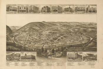 Harriman, Tenn. 1892. Drawn & published by Geo E. Norris. Burleigh Lith. Co.