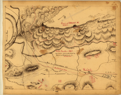 Winter quarters 1864 : [vicinity of Lookout Mountain, Tennessee] / profile by G.H. Blakeslee T.E., March 10-1864.